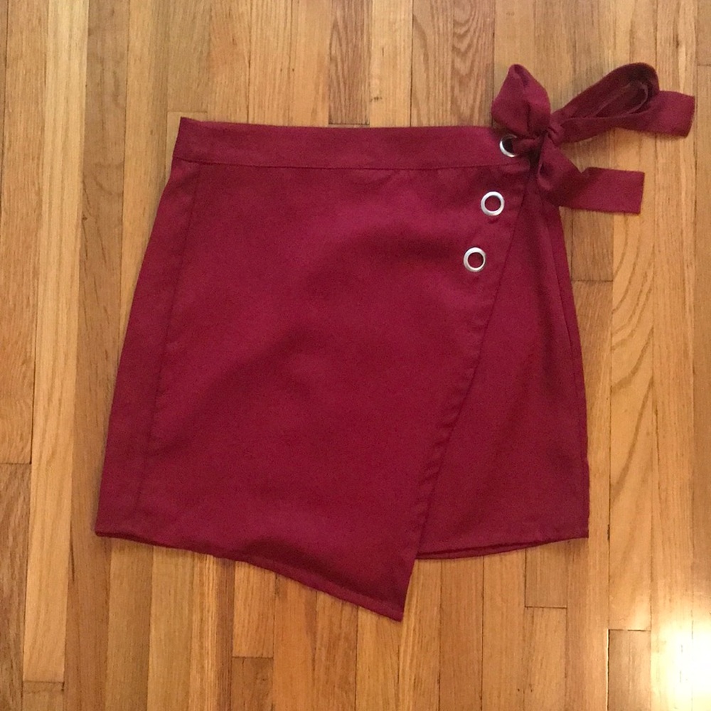 EGGIE Red Wrap Skirt